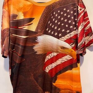 Eagle T shirt with America flag